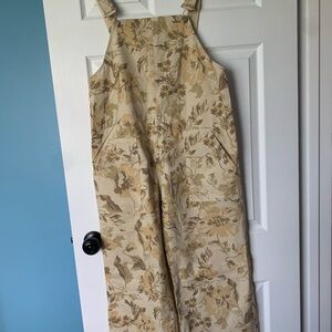 Zara Beige Floral Jumpsuit